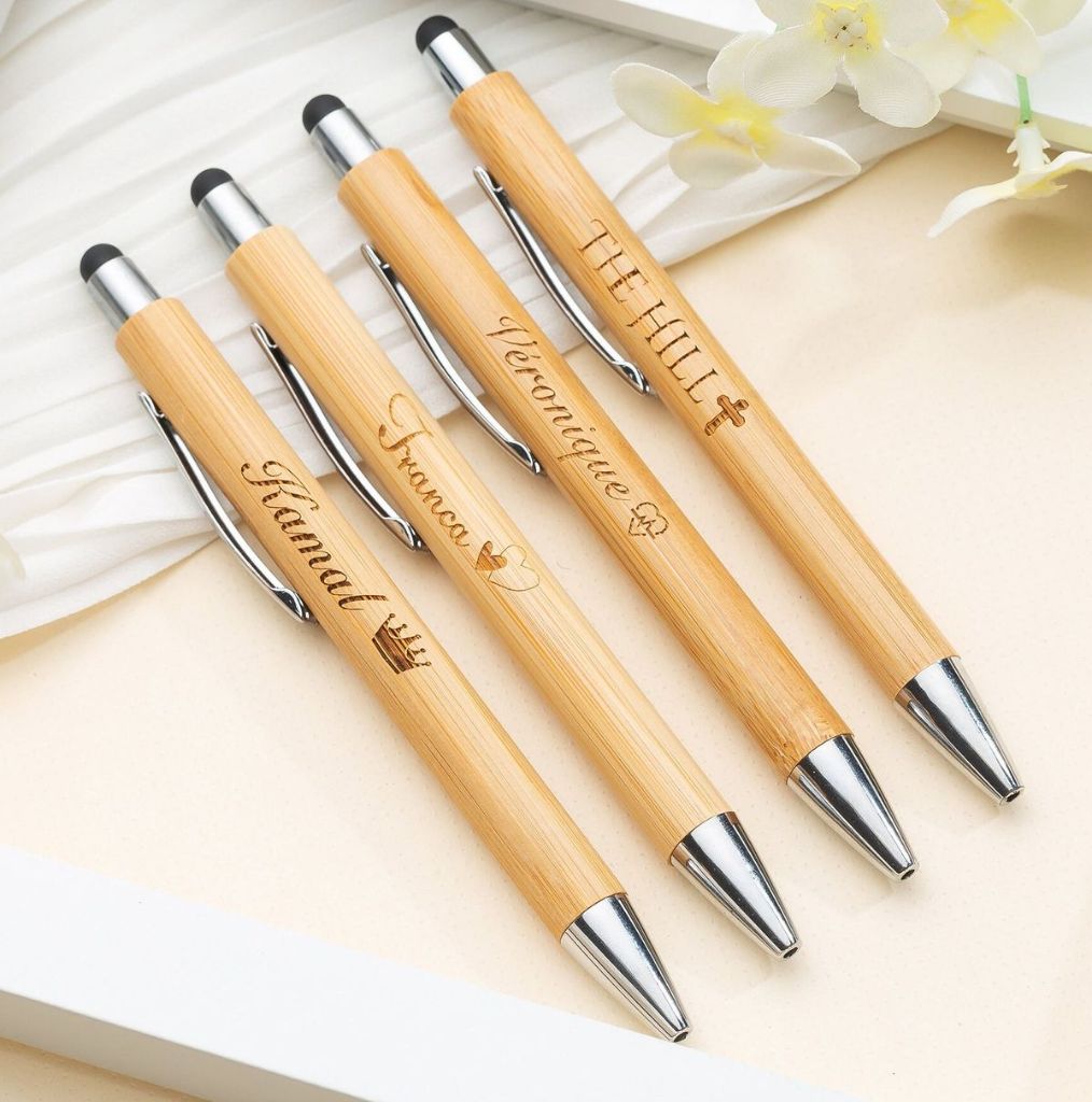 Engraved Bamboo Pens